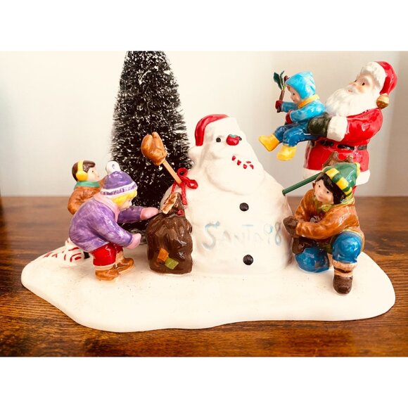 Department 56 Santa Comes To Town 1998 Original Snow Village Kids Snowman - Picture 3 of 7